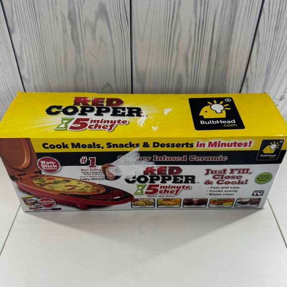 Copper Red 5 Minute Chef Electric Meal Maker Model OPEN BOX - Picture 2 of 5